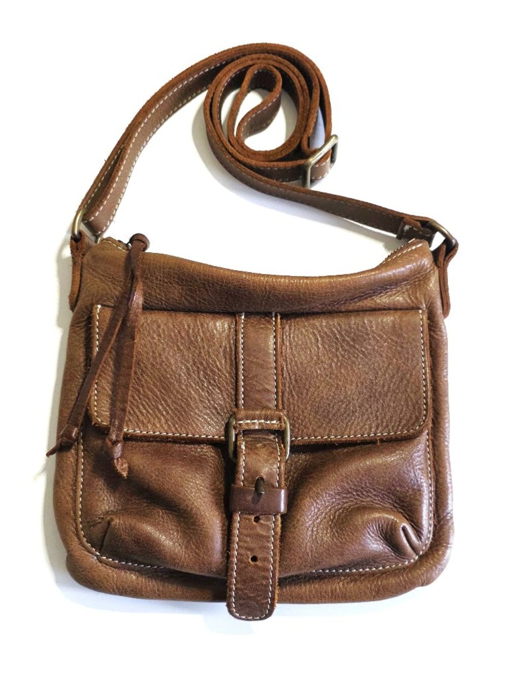 Roots brown Tribe leather purse